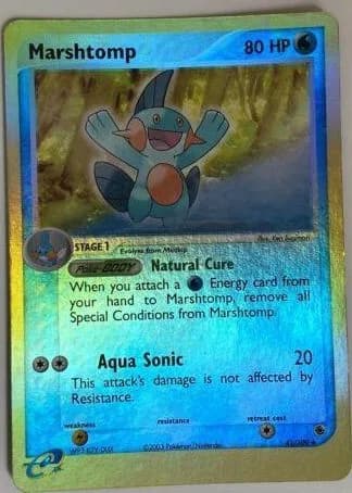 Marshtomp reverse holo card front, EX Ruby & Sapphire 41/109
