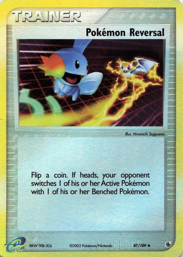 Pokémon Reversal reverse holo card front, EX Ruby & Sapphire 87/109