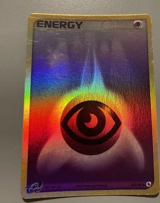 Psychic Energy reverse holo card front, EX Ruby & Sapphire 107/109
