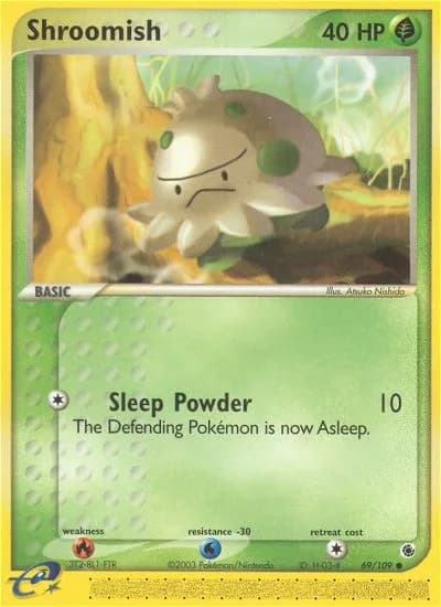 Shroomish card front, EX Ruby & Sapphire 69/109