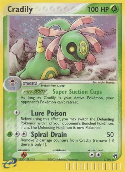 Cradily card front, EX Sandstorm 3/100