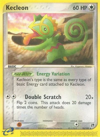 Kecleon card front, EX Sandstorm 18/100