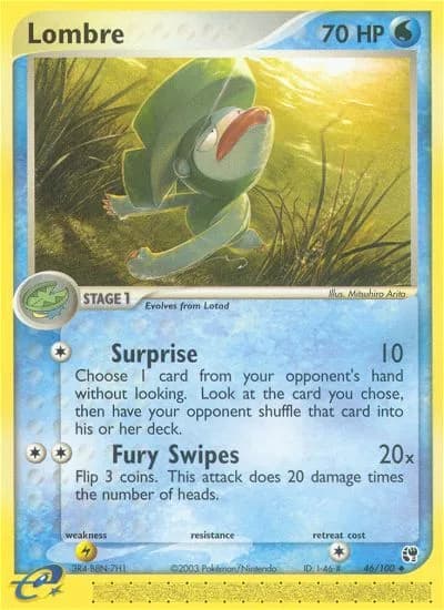 Lombre card front, EX Sandstorm 46/100