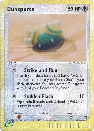 Dunsparce reverse holo card front, EX Sandstorm 60/100