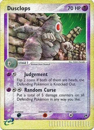 Dusclops reverse holo card front, EX Sandstorm 4/100