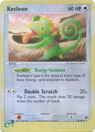 Kecleon reverse holo card front, EX Sandstorm 18/100