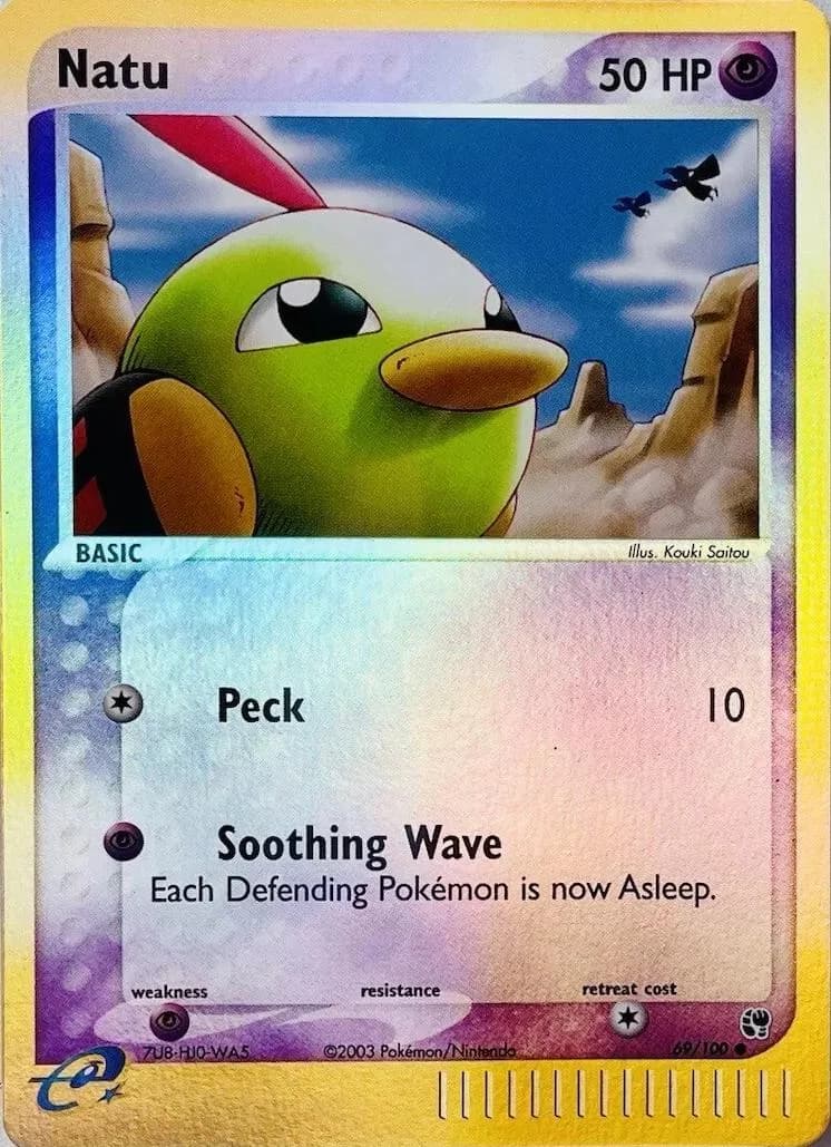 Natu reverse holo card front, EX Sandstorm 69/100