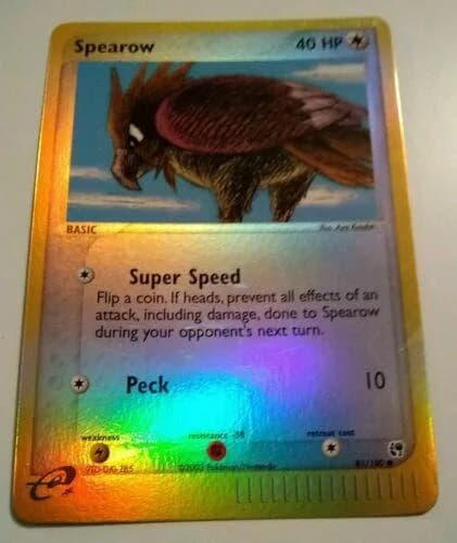 Spearow reverse holo card front, EX Sandstorm 81/100