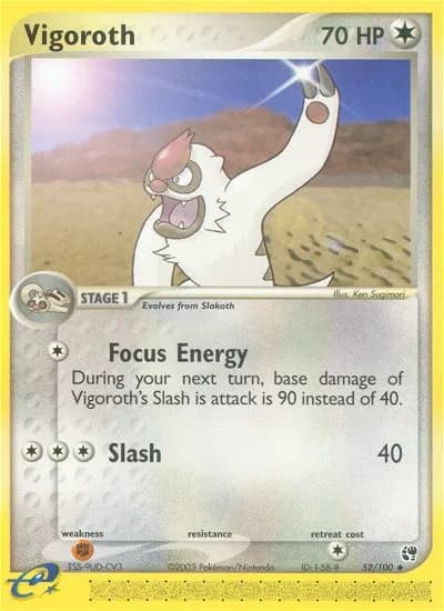 Vigoroth card front, EX Sandstorm 52/100
