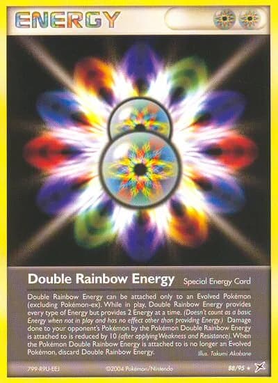 Double Rainbow Energy card front, EX Team Magma vs Team Aqua 88/95