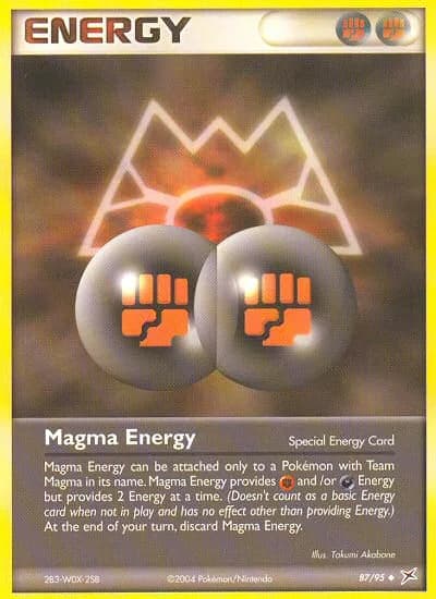 Magma Energy card front, EX Team Magma vs Team Aqua 87/95