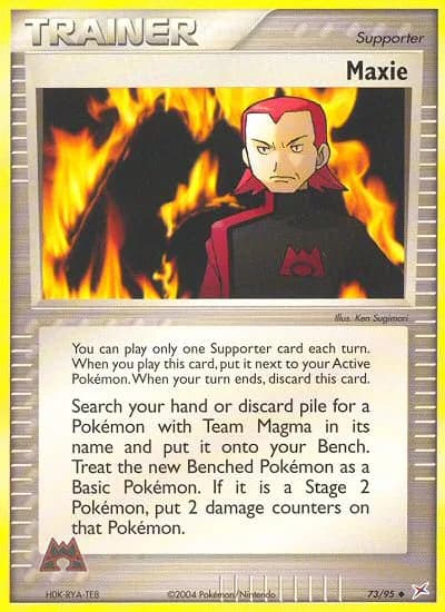 Maxie card front, EX Team Magma vs Team Aqua 73/95