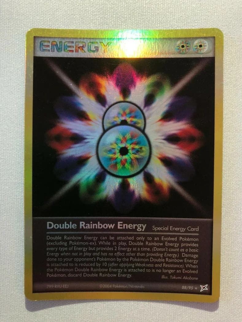 Double Rainbow Energy reverse holo card front, EX Team Magma vs Team Aqua 88/95