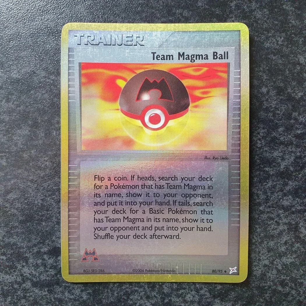 Team Magma Ball reverse holo card front, EX Team Magma vs Team Aqua 80/95