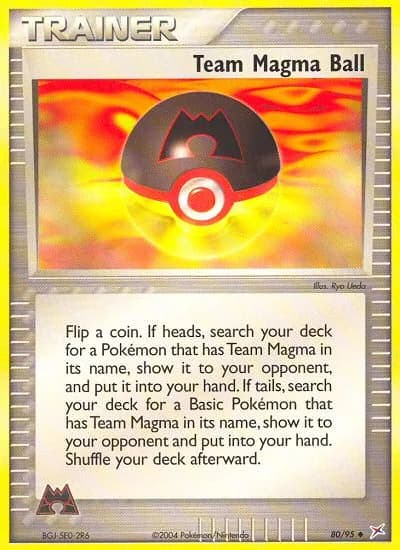 Team Magma Ball card front, EX Team Magma vs Team Aqua 80/95