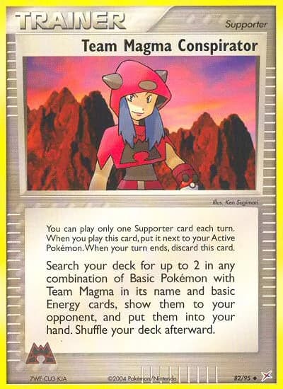 Team Magma Conspirator card front, EX Team Magma vs Team Aqua 82/95