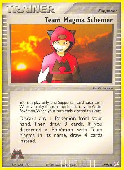 Team Magma Schemer card front, EX Team Magma vs Team Aqua 70/95