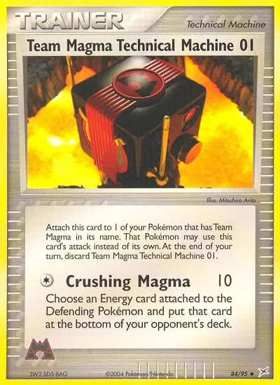 Team Magma Technical Machine 01 card front, EX Team Magma vs Team Aqua 84/95