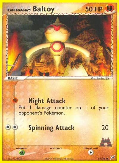 Team Magma's Baltoy card front, EX Team Magma vs Team Aqua 61/95