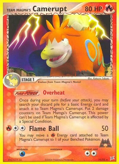 Team Magma's Camerupt card front, EX Team Magma vs Team Aqua 19/95