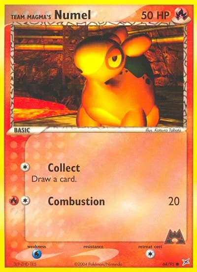 Team Magma's Numel card front, EX Team Magma vs Team Aqua 64/95