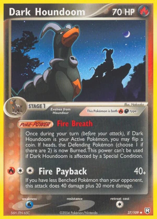 Dark Houndoom card front, EX Team Rocket Returns 37/109