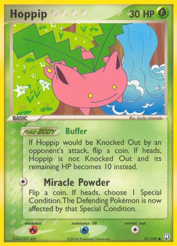 Hoppip card front, EX Team Rocket Returns 57/109