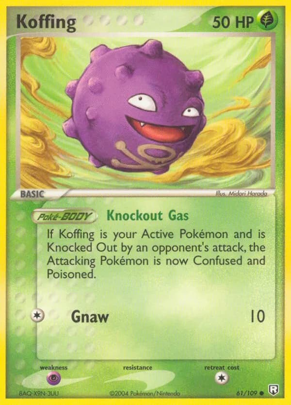 Koffing card front, EX Team Rocket Returns 61/109