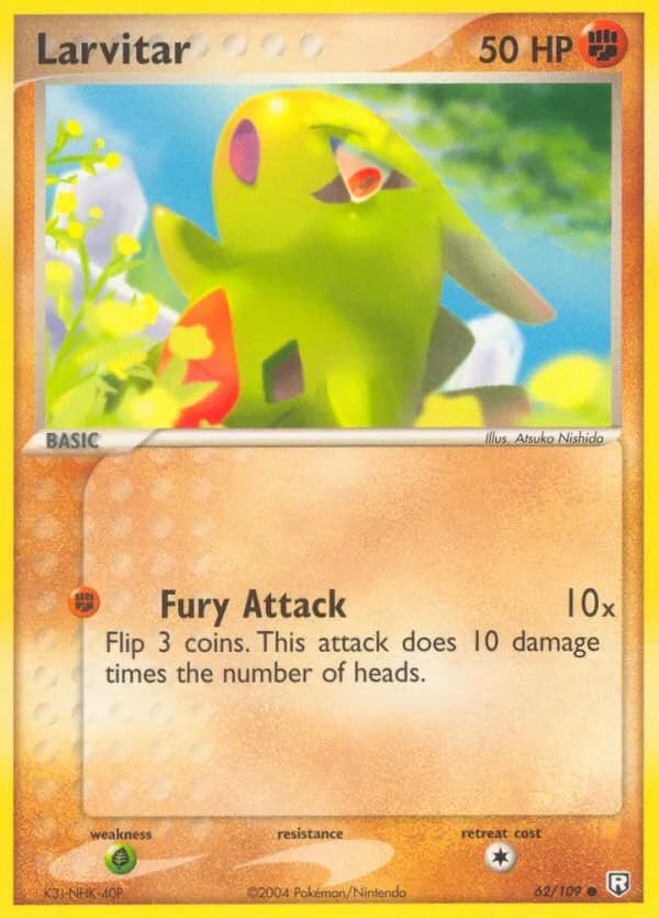 Larvitar card front, EX Team Rocket Returns 62/109