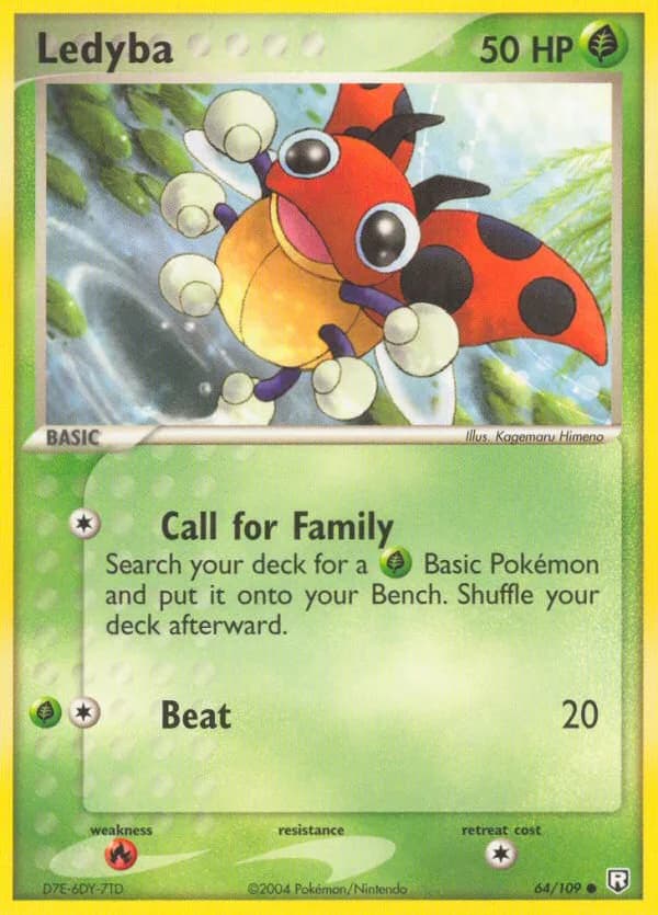 Ledyba card front, EX Team Rocket Returns 64/109