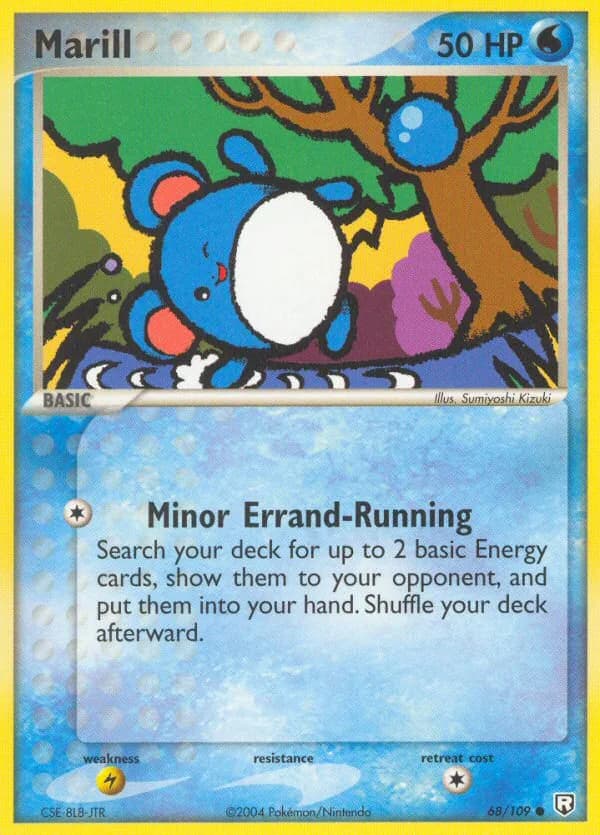 Marill card front, EX Team Rocket Returns 68/109