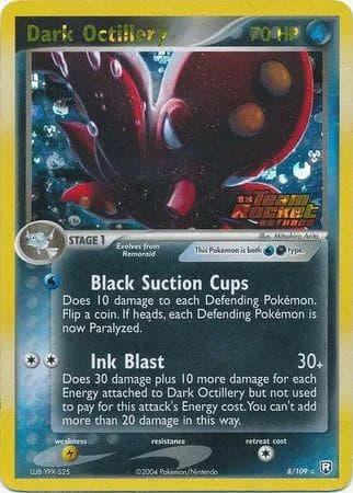 Dark Octillery reverse holo card front, EX Team Rocket Returns 8/109