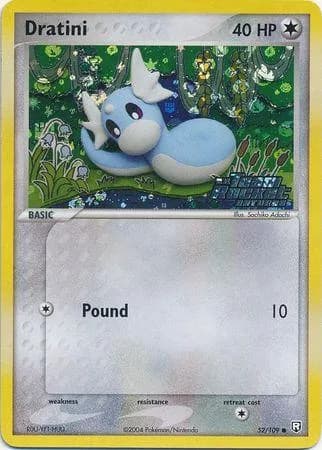 Dratini reverse holo card front, EX Team Rocket Returns 52/109