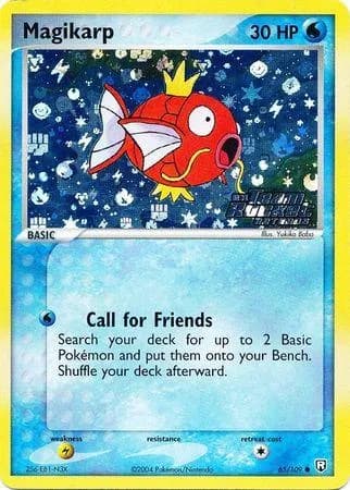 Magikarp reverse holo card front, EX Team Rocket Returns 65/109