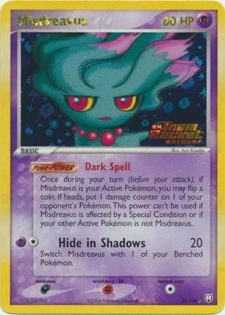 Misdreavus reverse holo card front, EX Team Rocket Returns 25/109