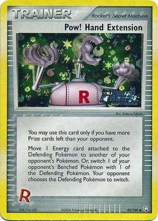 Pow! Hand Extension reverse holo card front, EX Team Rocket Returns 85/109