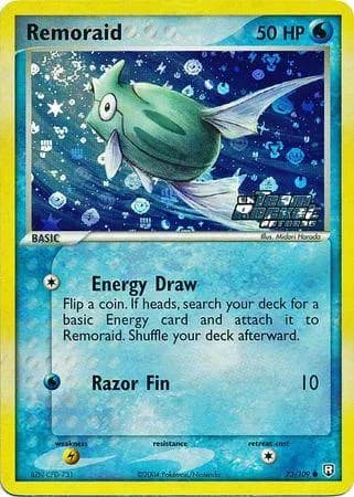 Remoraid reverse holo card front, EX Team Rocket Returns 73/109