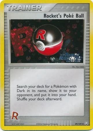 Rocket's Poké Ball reverse holo card front, EX Team Rocket Returns 89/109
