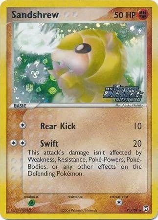 Sandshrew reverse holo card front, EX Team Rocket Returns 74/109