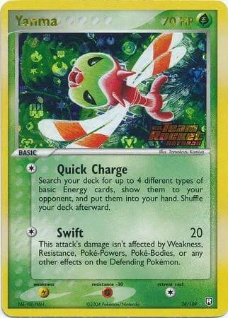 Yanma reverse holo card front, EX Team Rocket Returns 28/109