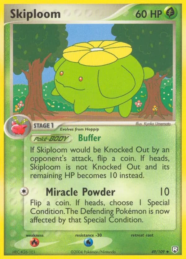 Skiploom card front, EX Team Rocket Returns 49/109