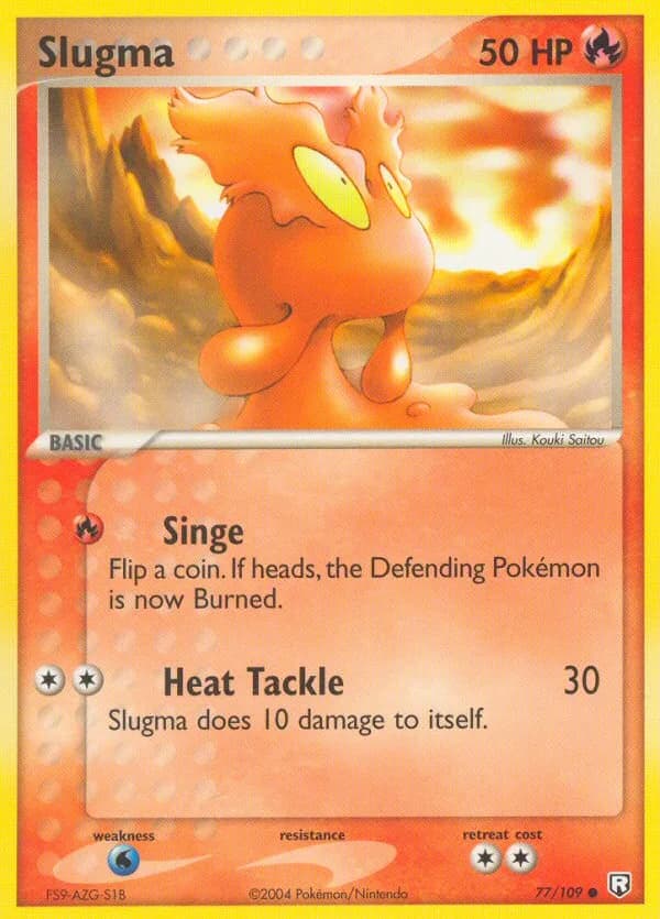 Slugma card front, EX Team Rocket Returns 77/109