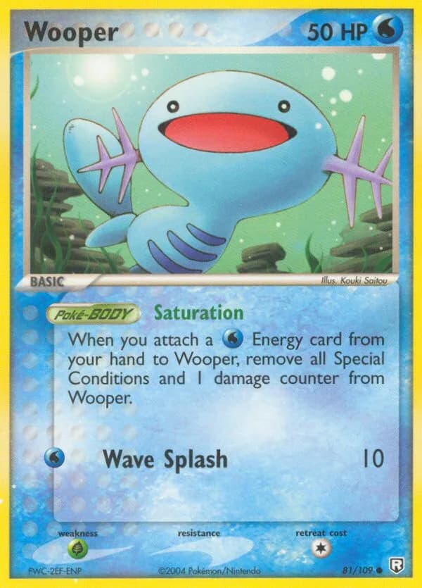Wooper card front, EX Team Rocket Returns 81/109