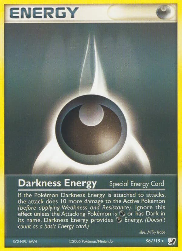 Darkness Energy card front, EX Unseen Forces 96/115
