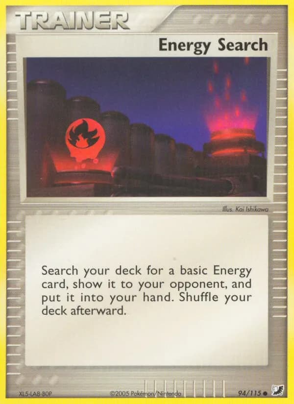 Energy Search card front, EX Unseen Forces 94/115