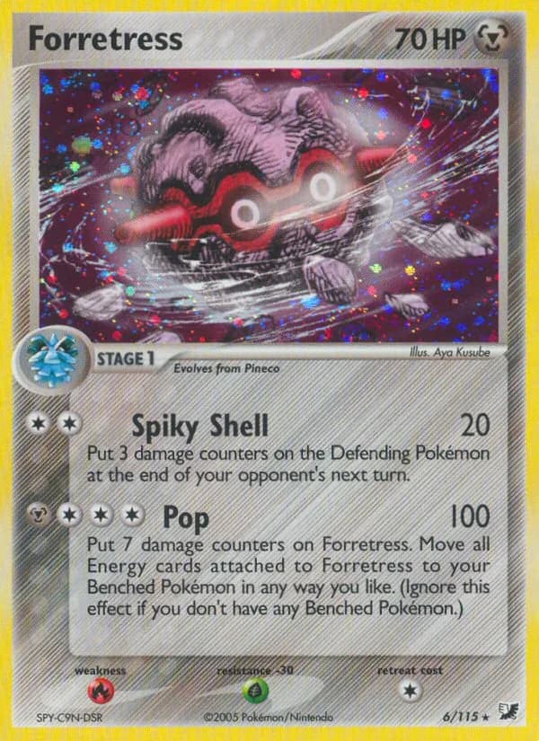 Forretress card front, EX Unseen Forces 6/115