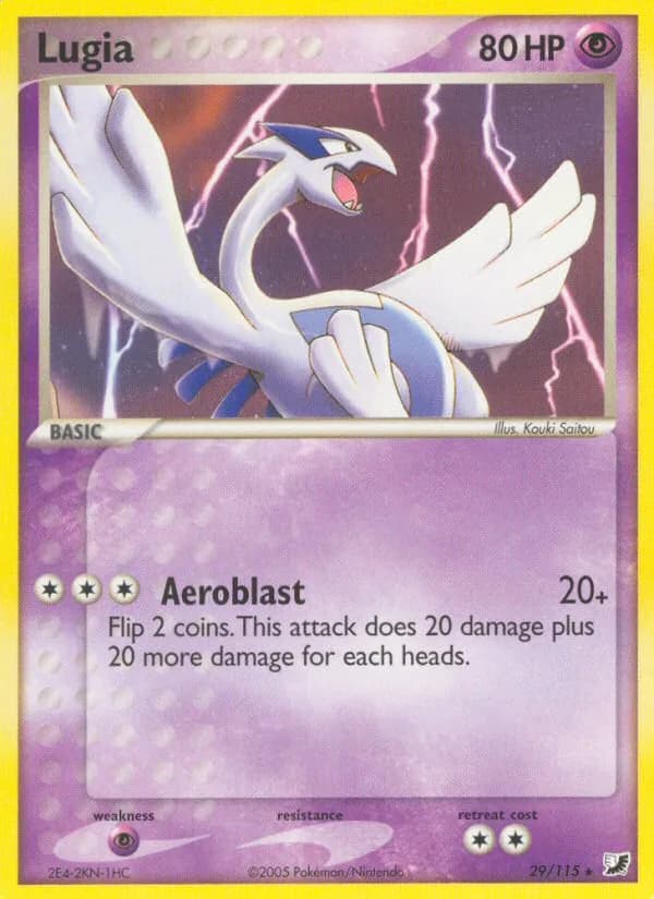 Lugia card front, EX Unseen Forces 29/115