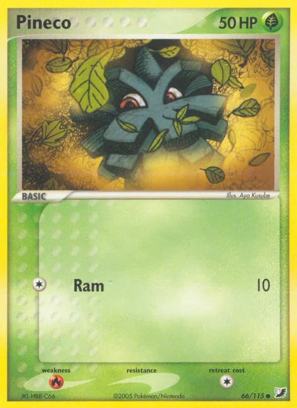 Pineco card front, EX Unseen Forces 66/115