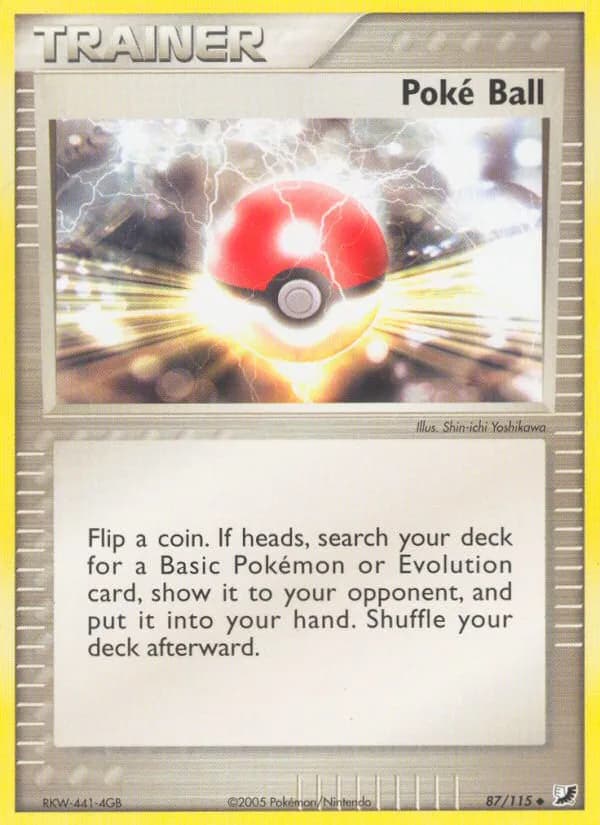 Poké Ball card front, EX Unseen Forces 87/115