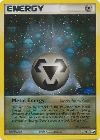 Metal Energy reverse holo card front, EX Unseen Forces 97/115